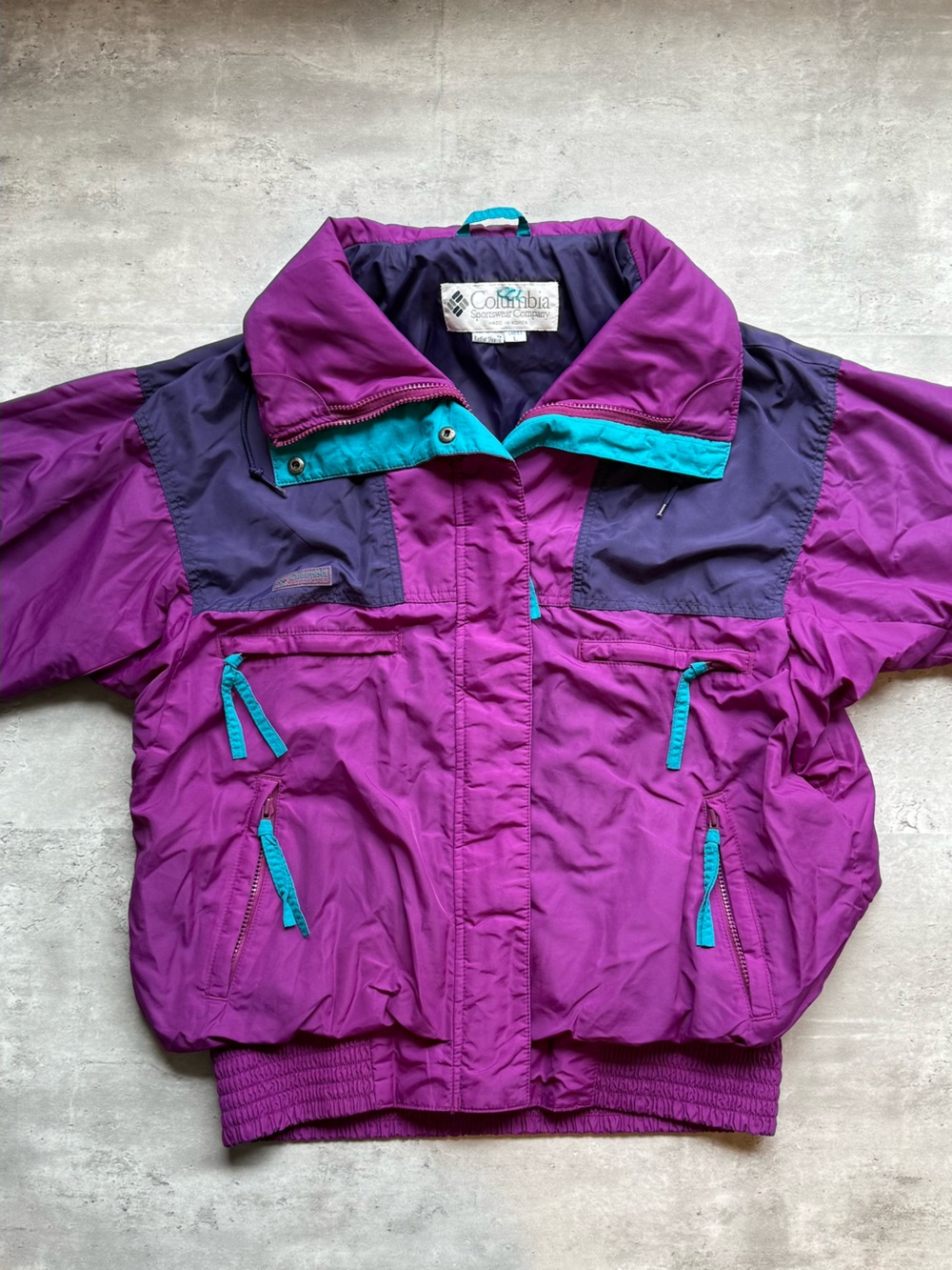 Columbia Purple Jacket with Teal Accents